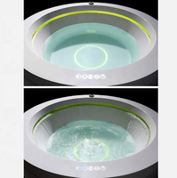 Ronde 2 Spa Whirlpool Spa Baignoires Yacuzzi 360 Degrés Pleine Cascade PVC Vague Piscine Jacuzzier Baignoire Sexy Douche Fille