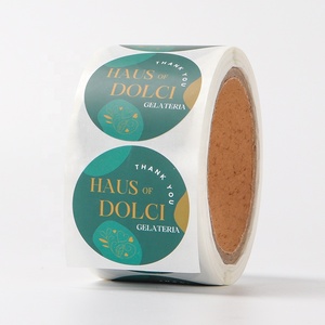 Tùy Chỉnh In Ấn 2 Inch Vòng Cảm Ơn Bạn Nhãn Thông Tư Nhựa Nhãn Dán Cho Chai Thủy Tinh - Product Image 1