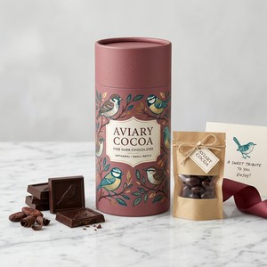 Luxury Ribbon Bow Rigid Cardboard Round Cylinder <b>Box</b> for Gourmet Chocolate <b>Truffles</b> Confectionery Packaging Wholesale - Product Image 1