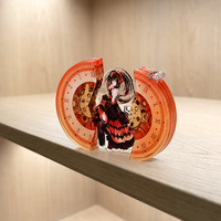 Support de bureau personnalisé en acrylique 3 pièces, motif horloge brisée, impression UV double face, personnage d'anime, cadeau