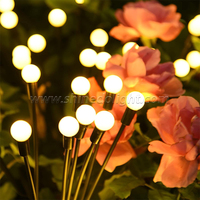 IP65 luciole vacances fête de mariage 6 8 10 led lumière se balançant rgb étanche ver de feu décoration luciole lumière solaire jardin lumière