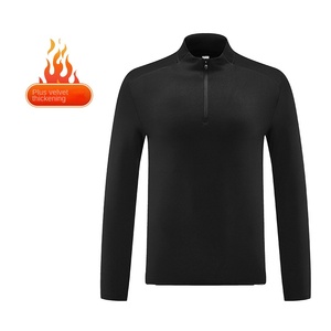 Maglia Sportiva a Maniche Lunghe in Poliestere con Fodera in Pile, Asciugatura Rapida, Mezza Zip e Collo Alto per <span class=keywords><strong>Uomo</strong></span>, Ideale per Corsa e Fitness - Product Image 6