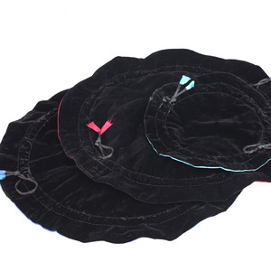 Pochette en velours de luxe recyclable avec cordon de serrage et logo personnalisé pour bijoux, montres, colliers, bagues et lunettes – Vente en gros - Product Image 5