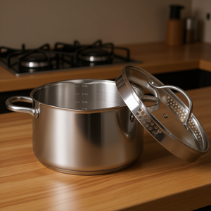 <b>Saucepan</b> 5 L 24 Cm Stainless Steel With Spout For Soup And Stock Pots - Product Image 3