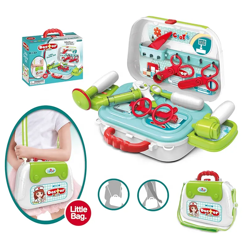 Preiswert medical set gespielzeug medizinischer kit kinder mädchen lernspielzeug mit medizin koffer und schultertasche