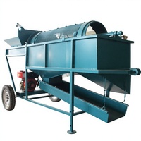 Machine de prospection d'or portable, mini trommel de lavage d'or avec canal de lavage pour l'extraction d'or alluvionnaire