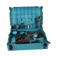 Ensemble d'outils électriques sans fil de style MkT, kit combiné OEM, batterie au lithium sans balais, boîte à outils en plastique