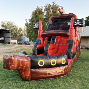 Pirate waves bouncy <b>castle</b> for kids toboggan aquatique gonflable inflatable <b>bounce</b> house inflatable with slide and pool - Product Image 3