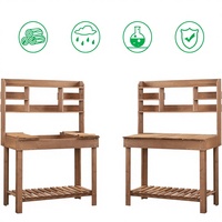Brun Horticulture Germination Table Présentoir Étagère De Rangement Cintre Réfléchi Évier En Plein Air Jardin Travail Pots De Fleurs Jardinières