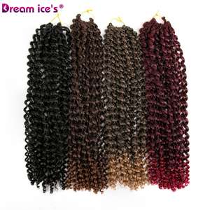 Dream Ice's Popolare Passion Twist Nero, Trama Singola, Senza Grovigli, Morbido Sintetico, Onda d'Acqua, per Treccine all'Uncinetto, 20 pollici, Capelli Sciolti - Product Image 2