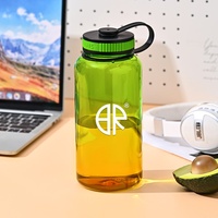 Nouvelle gourde de sport bicolore en Tritan moulée par injection, grande capacité, pour l'alpinisme et les activités de plein air, à boire directement, sans isolation thermique