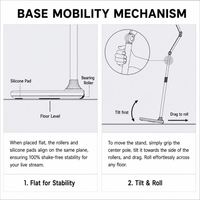 Support de téléphone réglable avec base lestée de 3 kg, modèle 1 Sample Ok L59, pour la visualisation des appels téléphoniques, pour la vente en gros, fabricant professionnel pour le voyage