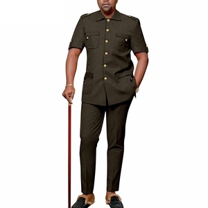 Di alta qualità due pezzi Set abiti per gli uomini africani vestiti manica corta abiti da sposa per <span class=keywords><strong>uomo</strong></span> moda festa abiti per gli uomini - Product Image 5