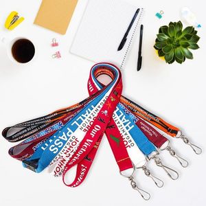 Promotional Lanyard Custom Phone Neck Strap Keychain Printed Sublimation Satin Polyester Lanyard with logo