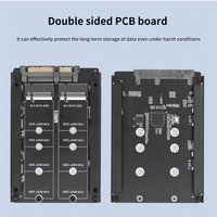 TISHRIC port Ganda M.2 ke Sata 22PIN kartu adaptor M.2 NGFF SSD ke 2.5in SATA antarmuka untuk 2230-2280 M2 SSD