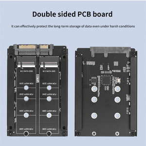 Tishric đôi cổng <span class=keywords><strong>M</strong></span>.<span class=keywords><strong>2</strong></span> để <span class=keywords><strong>SATA</strong></span> 22pin adapter thẻ <span class=keywords><strong>M</strong></span>.<span class=keywords><strong>2</strong></span> NGFF SSD vào <span class=keywords><strong>2</strong></span>.5in <span class=keywords><strong>SATA</strong></span> giao diện cho 2230-2280 M2 SSD - Product Image 3