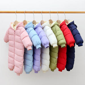 Mono de invierno grueso para bebé con logo personalizado, manga larga, unisex, informal, 100% algodón, tejido peinado, antiencogimiento, antiarrugas - Product Image 2