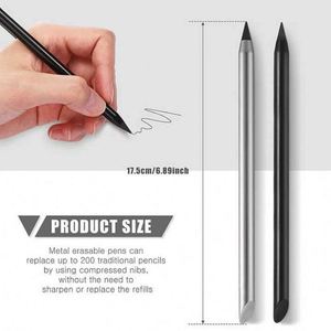Nuevo Lápiz Metálico sin Tinta, con Logotipo Personalizable, Metálico, Borrable, Eterno, con Punta de Escritura Duradera, de Aluminio - Product Image 2