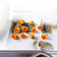 Délicat à la mode fleur séchée goutte à goutte colle fleur pendentif 3D vraie fleur Rose perle pour bricolage boucles d'oreilles collier Bracelet accessoires