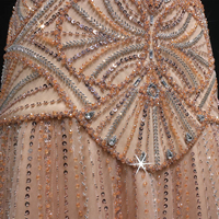 Robe de soirée sirène champagne Lsz552, robe de soirée de luxe à paillettes, bretelles spaghetti à étages, robe de bal pour femmes Jancember