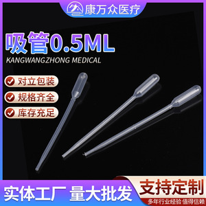 Pipetas Pasteur graduadas de plástico desechables de 0.5 ml para uso en laboratorio - Product Image 5