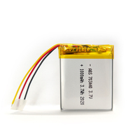 Baterai Li-Polymer Isi Ulang Berkualitas Tinggi OEM 703440 3.7V 1000mAh untuk Kunci Pintar Dengan UN38.3/UL1642/UL2054
