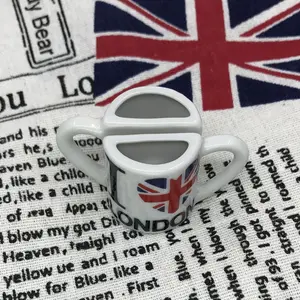 Ceramic series refrigerator magnet Customized UK LONDON Souvenir Gift Half Cup Fridge Magnet