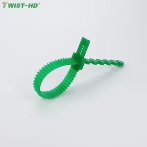 Fish Bone Plastic Plant Stake Clip Twist Tie Planting Garden Cable Tying Wire Ties