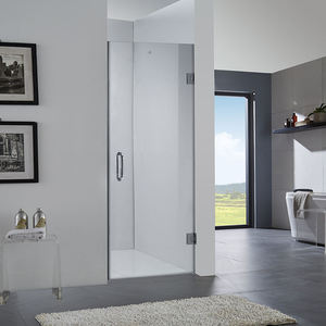 <span class=keywords><strong>Mampara</strong></span> de <span class=keywords><strong>ducha</strong></span> fija <span class=keywords><strong>abatible</strong></span> de vidrio templado sin marco para baño - Product Image 3