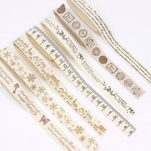 Ruban en polyester imprimé vintage de 1,6 cm x 1 yard pour scrapbooking et décoration de journal - Vente en gros - Product Image 1