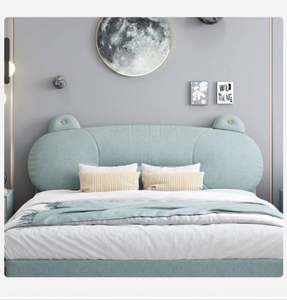 Cama minimalista moderna para niños, cama individual de 1,5 m y 1,8 m para niños y niñas, dormitorio infantil de estilo princesa con marco de madera resistente - Product Image 2