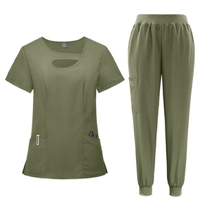 Conjunto de Accesorios de Uniforme para Doctoras, Enfermeras y Personal de UCI de Talla Grande para Mujeres Europeas y Americanas, Dos Piezas, Tela Dobby - Product Image 4