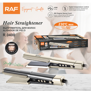 Lisseur de cheveux professionnel RAF R.0400 pour la maison, 63W, contrôle numérique de la température, 230°C, <span class=keywords><strong>fer</strong></span> <span class=keywords><strong>à</strong></span> lisser avec cordon rotatif <span class=keywords><strong>à</strong></span> 360 degrés - Product Image 6