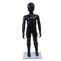 Maniquí de Exhibición de Cuerpo Completo de Plástico con Pintura Brillante de 87 cm, Anti-Caídas, en Pose de Pie, para Niños Pequeños de 2 a 3 Años