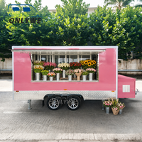 Remorque de fleuriste mobile Onlywe, chariot à fleurs personnalisé, vitrine réfrigérée pour événements en plein air, mariages, fêtes, festivals
