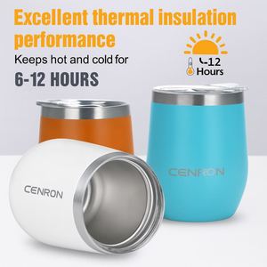 12oz Vacuum <b>Coffee</b> Wine Stainless Tumbler Smooth Rim Durable Powder Coat OEM/ODM Branding Corporate Promotional Drinkware - Product Image 6
