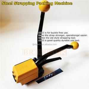 Premium A333 Máquina flejadora de acero <span class=keywords><strong>manual</strong></span> Cojinete semiautomático Herramienta de bandas de alta resistencia Envolturas Hebilla sin hebilla para acero - Product Image 2