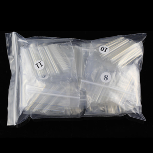 <span class=keywords><strong>Uñas</strong></span> postizas extralargas tipo ataúd XXL, de media cobertura, <span class=keywords><strong>transparentes</strong></span>/naturales, acrílicas, a presión, para salón, venta al por mayor, personalizadas - Product Image 5