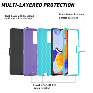 Custodia Protettiva 3 in 1 per <span class=keywords><strong>Redmi</strong></span> <span class=keywords><strong>Note</strong></span> 11 Pro <span class=keywords><strong>11S</strong></span> Antiurto Defender in TPU+PC - Product Image 4