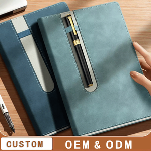 <strong>2025</strong> Customized <strong>Notebook</strong> A5 Hardcover Leather Journal Built-In Pen Slot Thread Sewing Popular Cross-Border Simple A5 B6 B5 - Product Image 2