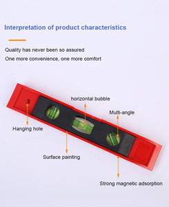 Nhiệm vụ nặng nề công cụ đo lường từ bong bóng Ngư Lôi Mini Mức độ tinh thần mức độ thanh Độ chính xác cao mức độ nhựa - Product Image 3