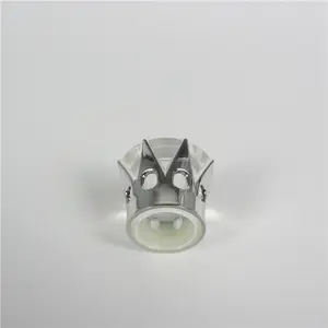 Silver and clear crown plastic cap for perfume bottles