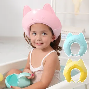 Safe Shampoo Baby Shower Visor, Baby Bathing Shampoo Shower Protection Hat Soft Hat Adjustable Visor for Toddler Children Kids