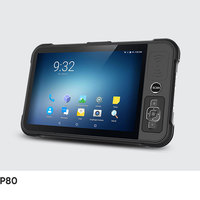 Chainway P80 Android 9 tablette robuste avec processeur octa-core, écran 8 pouces, batterie 8000mAh UHF RFID, scanner de codes-barres, empreinte digitale
