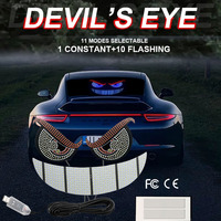 Lumière décorative pour camion, type « œil de démon », RGB dynamique, affichage LED, panneau de pixels décoratif, pare-brise, USB 5V, lampe multi-modes