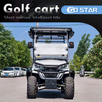 Carrito de Golf de 4 Pasajeros Equipado con Batería de Plomo-Ácido, Plataforma de Carga Grande, Vehículo de Doble Uso para Pasajeros y Carga, Ideal para Villas y Parques