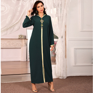 CCY 2024 nuovo stile arabico Dubai Muslim da donna modesto abito lungo <span class=keywords><strong>islamico</strong></span> con cappuccio Abaya felpa con cappuccio per Musulman <span class=keywords><strong>abbigliamento</strong></span> da donna - Product Image 6