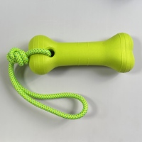 Ensemble de jouets à mâcher pour chien classiques et mignons en forme d'os, en mousse EVA écologique, pour usage quotidien et soulagement de l'ennui, colorés avec corde