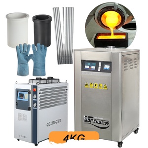 Máquina digital de fundición de oro DSP de 4 kg, máquinas de enfriamiento por agua de 3 HP, 5 juegos de grafito y cerámica, 1 guante de alta temperatura, 10 martillos de fundición - Product Image 1