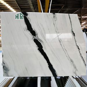 Dalles de marbre <span class=keywords><strong>blanc</strong></span> Panda polies, veines blanches et noires naturelles, tailles sur mesure pour la décoration de sols et le pavage - Product Image 3